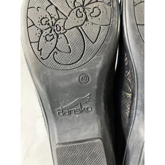 Dansko Olivia women's Bronze Black Snake Suede Slip On Shoes Size 9.5 - Picture 8 of 16